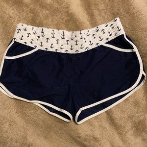 Navy Blue Anchor Swim Shorts
